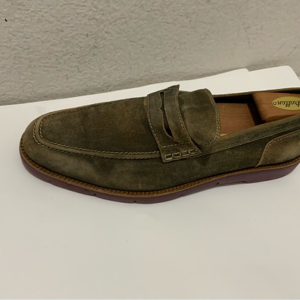 Donald J. Pliner Enzio-Ma Mens Distressed Suede Leather Loafers Size 11.5